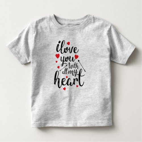 Simple I Love You All My Heart Valentine  Shirt