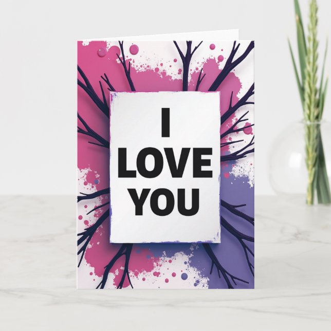 Simple I Love You Branches Card (Front)