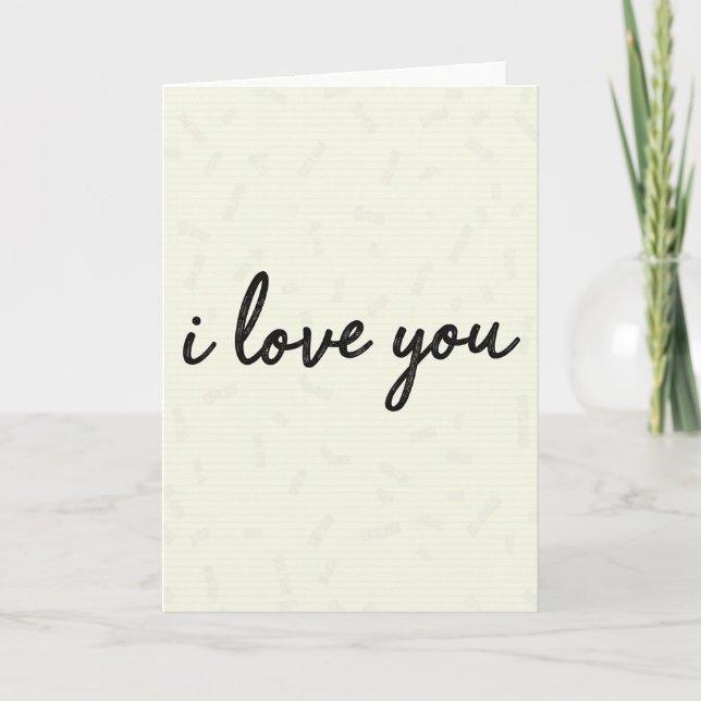 Simple I Love You Card (Front)
