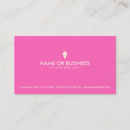 Customizable simple ice cream business cards