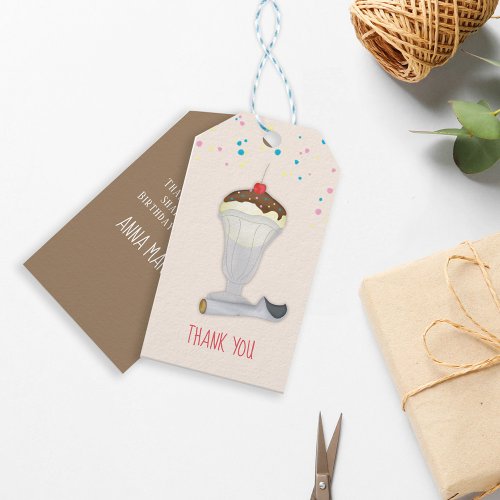 Simple Ice Cream Minimalist Ice Cream Chocolate Gift Tags