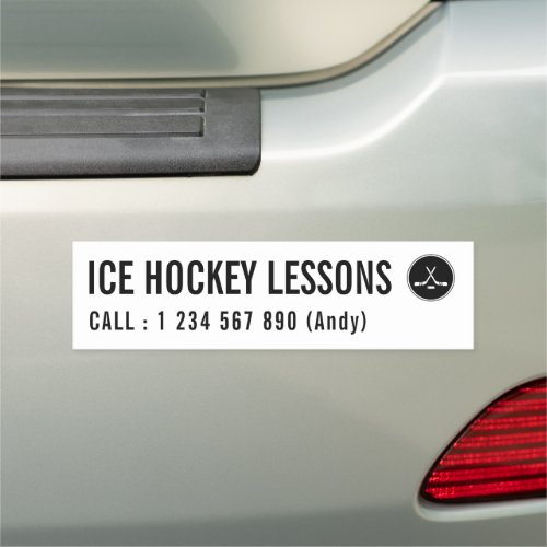  Simple Ice Hockey Lessons Coach Advertisement Car Magnet