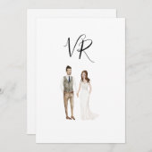 Simple Illustrated Couple Save The Date (Front/Back)