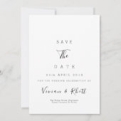 Simple Illustrated Couple Save The Date (Back)