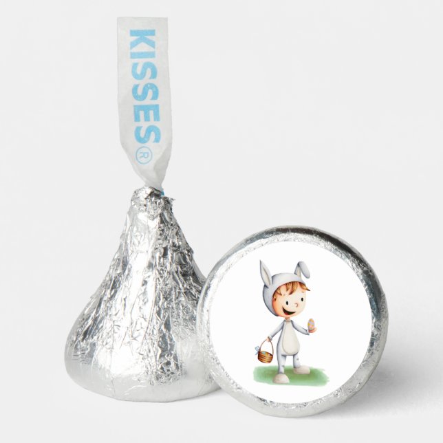 Simple Illustrated Egg Hunt Easter Kids Hershey®'s Kisses® (Front)