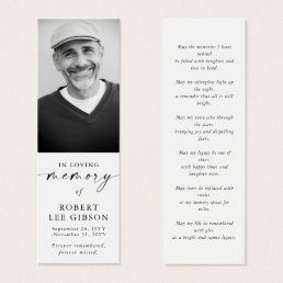 Simple In Loving Memory Funeral Memorial Bookmarks