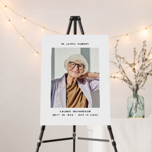 Simple In Loving Memory Funeral Photo  Foam Board