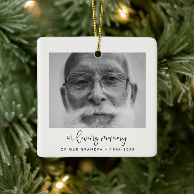 Simple In loving memory keepsake Ceramic Ornament (Tree)