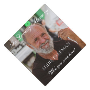 Simple In Loving Memory Of Photo Graduation Cap Topper
