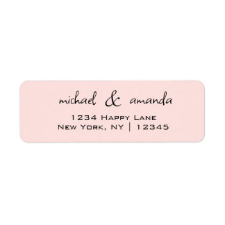 Simple Informal Light Pink Couples Label