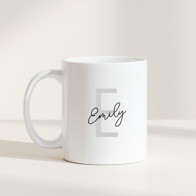 Simple Initial and Name Gift Coffee Mug (Creator Uploaded)