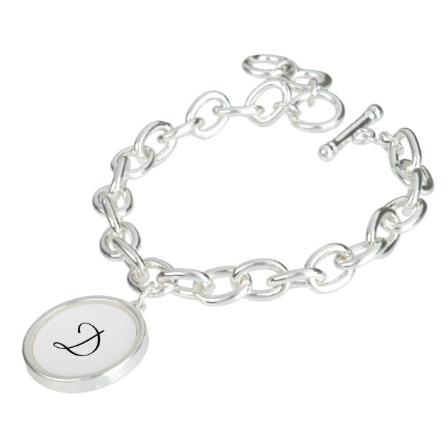 Simple Initial Bridesmaid Gift  Bracelet (Side)