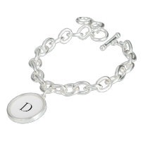 Simple Initial Bridesmaid Gift White Bracelet