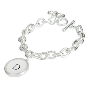 Simple Initial Bridesmaid Gift White Bracelet