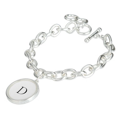 Simple Initial Bridesmaid Gift White Bracelet