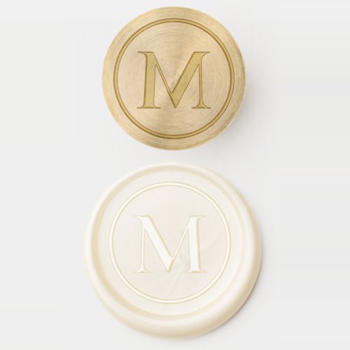 Simple initial in circle elegant personalized wax seal stamp
