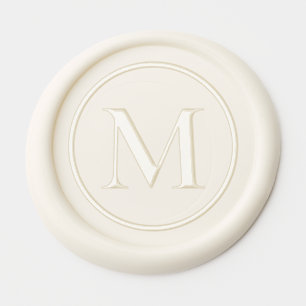 Simple initial in circle elegant personalized wax seal sticker