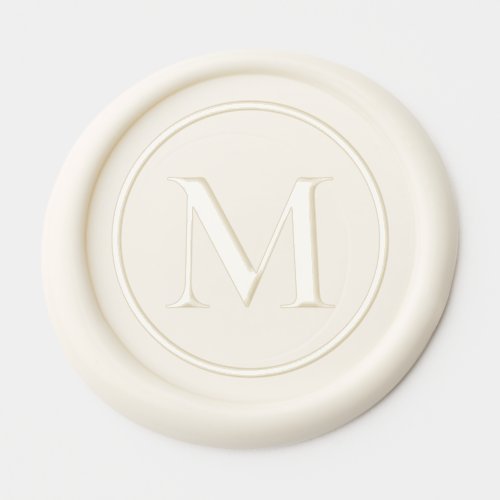 Simple initial in circle elegant personalized wax seal sticker