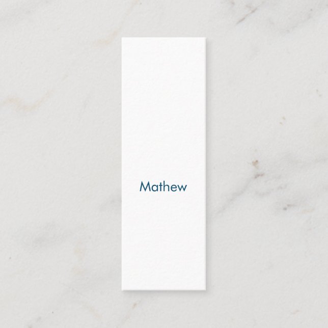 Simple initial letter monogram add your name Latte Calling Card (Front)