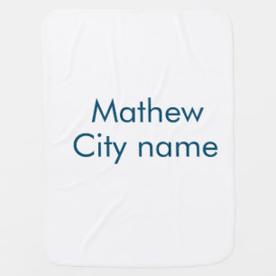 simple initial letter monogram add your name lett baby blanket