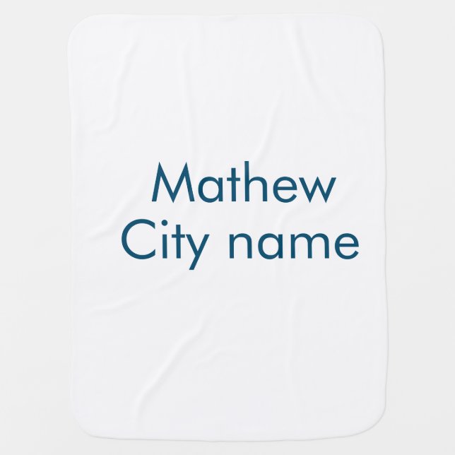 simple initial letter monogram add your name lett  baby blanket (Front)