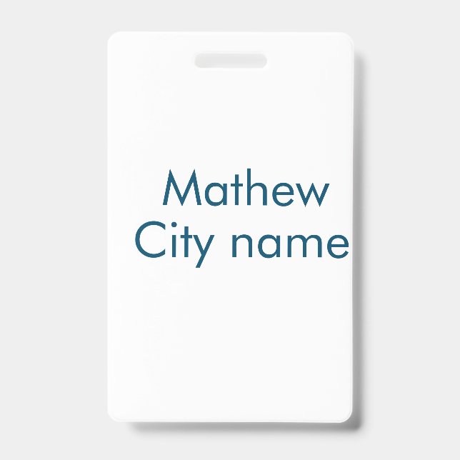 simple initial letter monogram add your name lett  badge (Front)