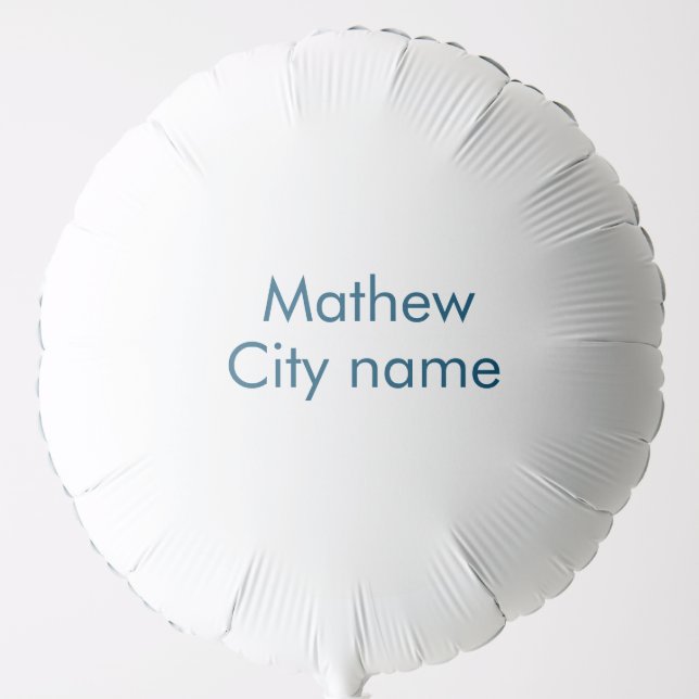 simple initial letter monogram add your name lett  balloon (Front)