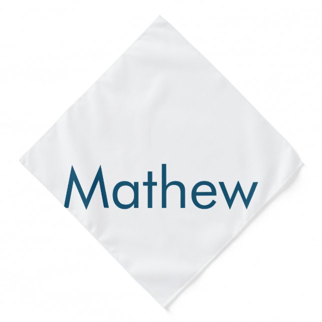 simple initial letter monogram add your name lett  bandana (Front)