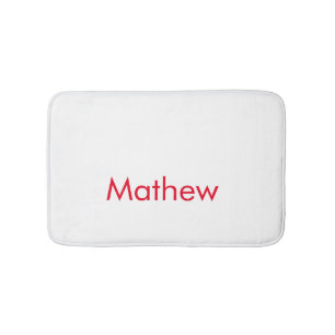 simple initial letter monogram add your name lett bath mat