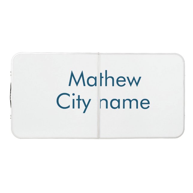 simple initial letter monogram add your name lett  beer pong table (Top)