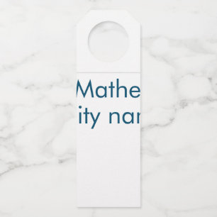 simple initial letter monogram add your name lett bottle hanger tag