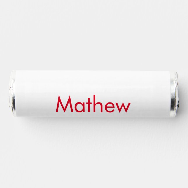 simple initial letter monogram add your name lett  breath savers® mints (Front)