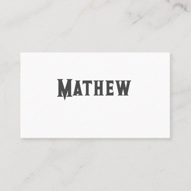 simple initial letter monogram add your name lett  business card (Front)