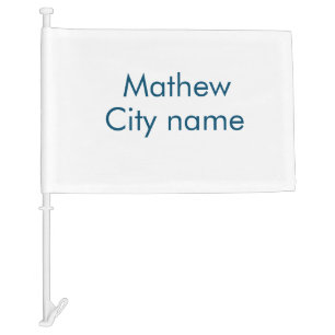 simple initial letter monogram add your name lett  car flag