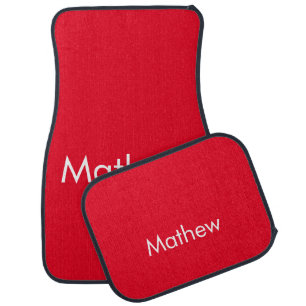simple initial letter monogram add your name lett car floor mat