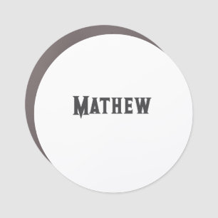 simple initial letter monogram add your name lett  car magnet