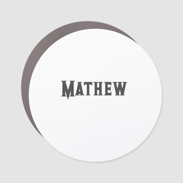 simple initial letter monogram add your name lett  car magnet (Front)