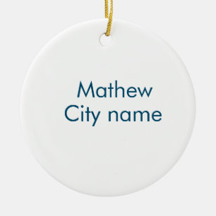 simple initial letter monogram add your name lett ceramic ornament