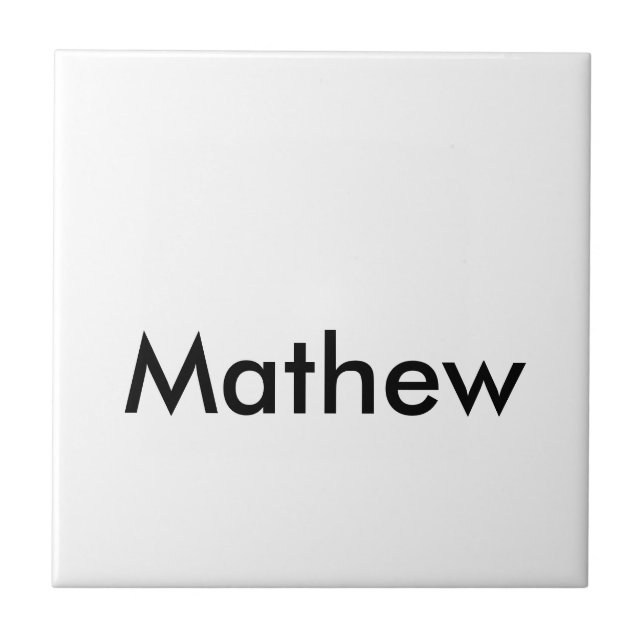 simple initial letter monogram add your name lett  ceramic tile (Front)