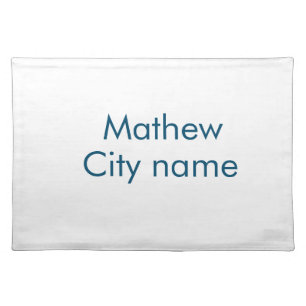 simple initial letter monogram add your name lett cloth placemat