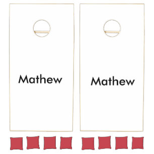 simple initial letter monogram add your name lett cornhole set