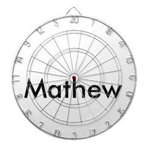simple initial letter monogram add your name lett dart board