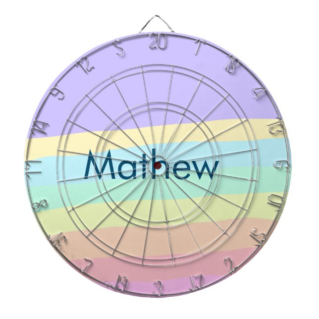 simple initial letter monogram add your name lett  dart board (Front)