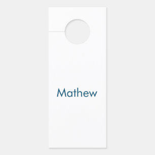 simple initial letter monogram add your name lett  door hanger