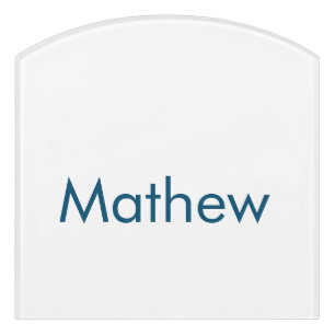 simple initial letter monogram add your name lett  door sign