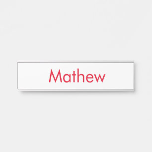 simple initial letter monogram add your name lett  door sign