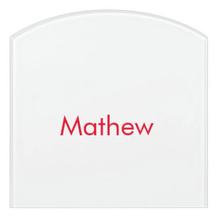 simple initial letter monogram add your name lett  door sign