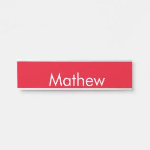 simple initial letter monogram add your name lett  door sign