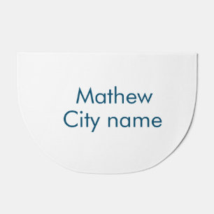 simple initial letter monogram add your name lett  doormat