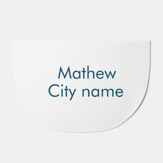 simple initial letter monogram add your name lett  doormat (Front)